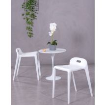 Tabouret de bar – Polypropylène blanc – Style contemporain – NEST DREAM