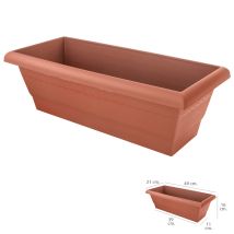 Balkonkasten Saturnia – Terrakotta – Kunststoff – 40 x 17 x 15 cm