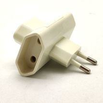 Adaptador Electrico 3 Tomas Bipolar 4mm (triple)