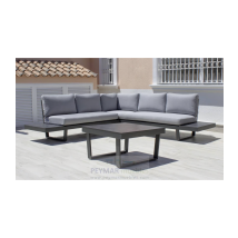 Conjunto Terraza Jardín Aluminio Loira-7 Con Estructura En Antracita.
