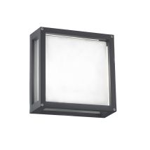 Applique Et Plafonnier D'Extérieur Discovery Ip54 Couleur Anthracite, Structure En Aluminium Moulé Sous Pression Et Diffuseur En Verre Satiné - Groupe