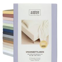 Schöner Wohnen Lenzuolo Con Angoli Flat - 1 Pezzo 90x200 Cm, Bianco