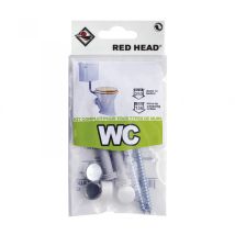Kit tasselli bloccaggio WC - Diametro 8mm - Acciaio inossidabile - Nylon - RED HEAD