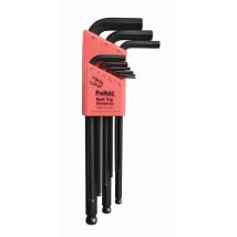 Set Mit 9 Prohold Winkelschraubenschlüsseln Mit Kugelspitze In Metrisch 1,5-10 Mm Bondhus 74999