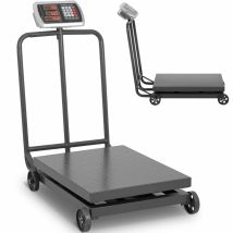 Steinberg Systems - Báscula De Plataforma - 600 Kg / 100 G - Con Ruedas - Pantalla Led