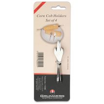 Windsor – Set of 4 Corn Cob Holders – 18/0 Stainless Steel – Dishwasher Safe