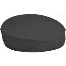 Ahlsen Funda Redonda Impermeable Para Sofá Cama De Jardín, Funda Redonda Para Cama De Jardín, Sala De Estar Al Aire Libre, 210d Oxford, Anti-uv, 
