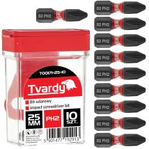 Punta Per Avvitatore A Impulsi Ph2 Da 25 Mm In Acciaio S2 - Confezione Da 10/120 Pezzi