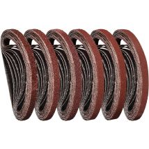 Banda Abrasiva De 10 X 330 Mm (5 X Grano 40/60/80/120/180/240 Cada Una) Para Lijadoras De Banda (30 Piezas)
