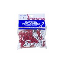 Pl Catena Plastica Bianco Rosso D 8 Mm Da 5 M