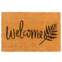 Relaxdays Felpudo Coco 'welcome' 60 X 40 Cm, Antideslizante, Resistente A La Intemperie, Interior/exterior, Multicolor
