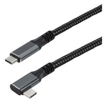Usb C 3.2 Kabel Mit E-marker-chip - Gewinkelter Stecker Usb Typ C Stecker, Gerade - Usb Typ C Stecker, Gewinkelt, Gen 2x2, Datenrate Bis Max. 20 Gbps,