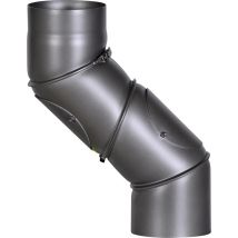 Firefix Rauchrohrbogen Stufenlos Verstellbar Bis 90 Grad 53 X 17 Cm Dunkelgrau