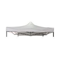 Rebecca Mobili Cubierta De Techo Gazebo Blanco Poliéster Impermeable 3x3