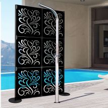 Blow - Panneau Ajouré En Pvc - Brise-soleil - Couleur : Noir - Dimension : 98x98 Cm
