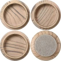 Felt Floor Cups Castors, 60mm 2.4 Inch Non Slip Floor Protector For Furniture Feet, Chair Legs, Wooden, Laminate Floors,4pcs