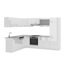 Vicco - Eckküche R-line, Weiß, 227 X 287 Cm , Ap Marmor