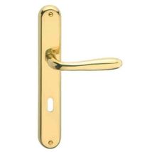Maniglia 'amalfi' Con Placca Colore Oro Lucido - Interasse 70 Mm