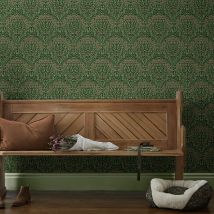 Papier Peint William Morris Michaelmas Daisy Forest 1005 X 52cm Vert, Rose