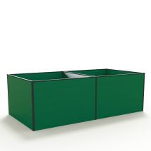Gfp - Carré Potager Surélevé Pour Herbes Et Légumes Aluminium Daniela - 235 X 119 X 77 Cm - Vert - Indéformable Et Résistant Aux Intempéries Avec 