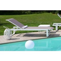 Salotto da Giardino Greta – 2 Poltroncine e Divano in Alluminio e Legno Composito – Cuscini Idrorepellenti – 022922