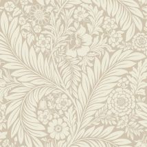 Belgravia Decor - Belgravia Florence Natural Floral Leaf Wallpaper Cream Contemporary Flower