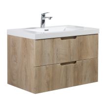 Badplaats - Mobile Da Bagno Thermis 80 Cm - Rovere Chiaro – Mobile Contenitore Lavabo