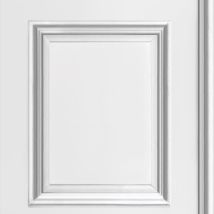 Debona - Wood Effect Wallpaper Wooden Panel Frame Realistic Modern White Grey