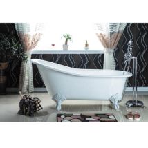 Bañera De Hierro Ashford 156 Cm Patas Blancas