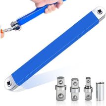 Chiave Di Prolunga Angolata Con Adattatori Da 1/2", 1/4" E 3/8", Chiave Di Prolunga Angolata Per Meccanici E Artigiani Di Officine