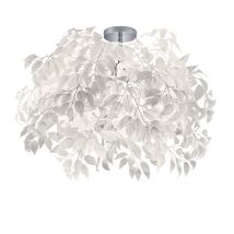 Reality Leuchten - Plafonnier 3 Lumières Leavy Blanc Lavable Feuilles Ø70 Cm Trio Lighting