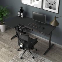 Dmora - Escritorio Dmarian, Escritorio De Esquina, Escritorio De Oficina Multiusos, Escritorio Fijo Ahorrador De Espacio, 80x140h75 Cm, Negro