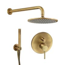Komplettes Duschset In Bronze Mit Integrierter 2-wege-duscharmatur Gattoni Easy 1490/pdvb Bronze