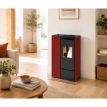 Punto Fuoco – Poêle À Granulés Étanche Slim 9.9 Kw – Ventilation Frontale – Sortie Des Fumées Arrière/latérale – Classe Énergétique A+