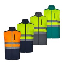 Gilet In Soft Shell Alta Visibilità Velilla 305906 Av Bicolore - Xl - Blu/arancione