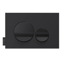 Jacob Delafon - Placa De Mando Pulsadores Redondos Dobles Negro Brillo