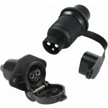 Pin Trailer Socket and Plug for 12V Trailer, 3 Pin Female Electrical Socket Connector 3 Pin Male Trailer Towbar Socket Waterproof for Agricultural
