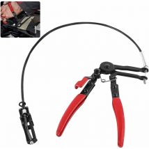 Aougo - Pince a Collier Durite 620mm Fil Flexible Longue Portée Pince de Serrage Flexible pour Tuyau de Voiture Pince Collier Autoserrant Pince a