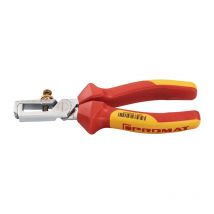 Pince à dénuder longueur 160 mm VDE chromé gaines multicomposant avec ressort d'ouverture PROMAT