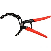 Pince professionnelle pour filtres à huile, auto-ajustable, diamètre 60 - 120 mm, poignées antidérapantes, longueur totale : 280 mm, clé pour filtres