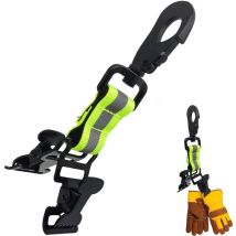 Pince à gants pompier - Pince à Gant - Clip de Gants de Travail avec Mousqueton - Porte-Gant Avec Traction Crocodile Robuste - Pour accrocher des
