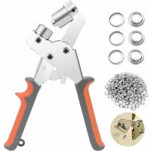 Pince à Oeillets Kit de Poinçonnage d'Oeillets Professionnel 100 pièces (diamètre intérieur de 10 mm) Pince de Fixation d'Oeillets en Métal pour