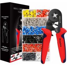 Crimpzange Mit 1200 Isolierten Crimp-kabelschuhen Von 0,25 Mm² Bis 10 Mm². Elektrikerzangen, Werkzeuge, Elektrische Anschlüsse (crimping Pliers + 1200