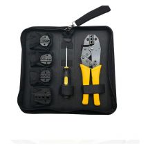 Memkey - Pince à sertir les câbles, outil de sertissage de câbles avec 5 mâchoires interchangeables, pince à cliquet pour fil, connecteurs