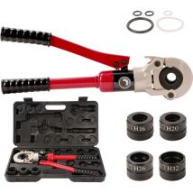 Teeno - Pince à Sertir Professionnelle 10T Tête Rotative à 360° , Profil th 16, 20, 26, 32, Pour Tube Composite avec Raccords du Profil th, Poignée