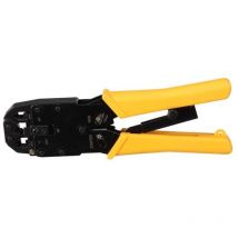 Perel - pince a sertir professionnelle pour connecteurs modulaires RJ10 - RJ11 - RJ12 - RJ45 velleman VTM468PN