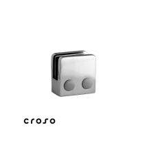 Croso - Pince à verre carré L45MM AISI304BR pour support plat - Largeur : 45 mm - Hauteur : 45 mm
