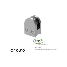 Croso - Pince à verre demi-ronde 50X40MM AISI304BR pour tube rond - Largeur : 41 mm - Hauteur : 50 mm