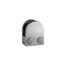 Pince à verre demi-ronde L50MML40MM ZINC pour tube rond - Largeur : 50 mm - Hauteur : 50 mm - CROSO