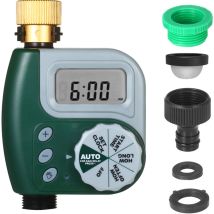 Lifcausal - Minuterie d'arrosage numérique programmable, robinet de jardin résistant aux intempéries, minuterie de tuyau, contrôleur d'irrigation